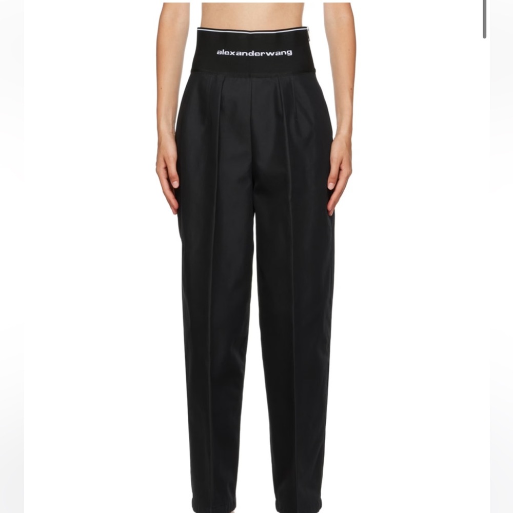 Alexander Wang Black Carrot Leg Trousers